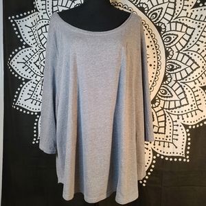 Lane Bryant Heather gray shimmer pocket T shirt 26